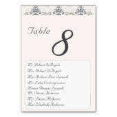 Champagne-roze Trouwtafel Nummer Kaart (Voorkant)