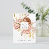 champagne rozen bruiloft behalve datum briefkaart (Staand voorkant)