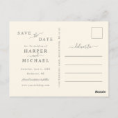 champagne rozen bruiloft behalve datum briefkaart (Achterkant)