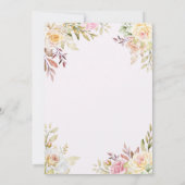 Champagne Rozen Chic Wedding Invitation Kaart (Achterkant)