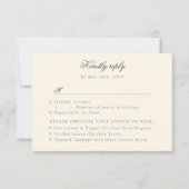 champagne-rozen RSVP-keuzen RSVP Kaartje (Voorkant)