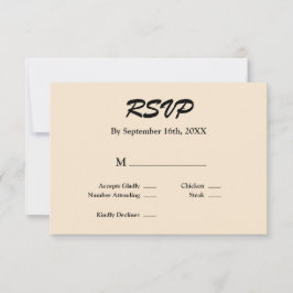 Champagne RSVP-kaart RSVP Kaartje