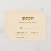 Champagne RSVP-kaart RSVP Kaartje (Voorkant / Achterkant)