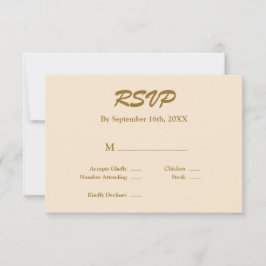 Champagne RSVP-kaart RSVP Kaartje