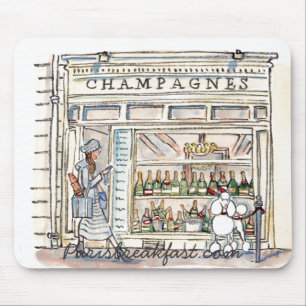 Champagne rue Saint Sulpice, Parijs-mousepad Muismat