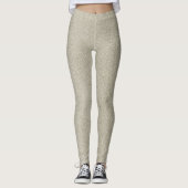 Champagne Sand Glitter Leggings (Voorkant)