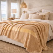 Champagne Sand Horizon Fleece Blanket Deken