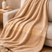 Champagne Sand Horizon Fleece Blanket Deken