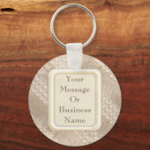 Champagne Satin Ribbons Sleutelhanger (Voorkant)