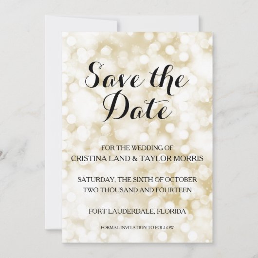 Champagne Save the Date (Voorkant)