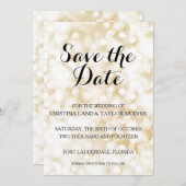 Champagne Save the Date (Voorkant / Achterkant)