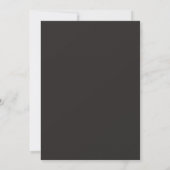 Champagne Script | Elegant Black Engagement Party Kaart (Achterkant)