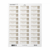 Champagne Sequins Bow Ribbon Diamond Etiket (Full Sheet)