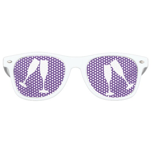 Champagne Shades Retro Zonnebril (Voorkant)