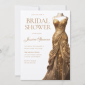 Champagne Shimmer Jurk Vrijgezellenfeest Kaart (Voorkant)