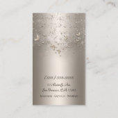Champagne Shimmer Sparkle Flutter Vlinder Visitekaartje (Achterkant)