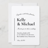 Champagne Shimmer Typography Wedding Kaart (Voorkant)