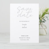Champagne Shimmer Wedding minimalist Modern Plain Save The Date (Staand voorkant)