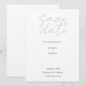 Champagne Shimmer Wedding minimalist Modern Plain Save The Date (Voorkant / Achterkant)