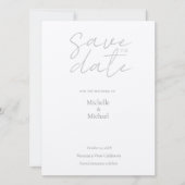 Champagne Shimmer Wedding minimalist Modern Save The Date (Voorkant)