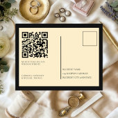 Champagne Silk Cream Art deco Save The Date Briefkaart