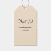 Champagne Simple Wedding Gift Labels Cadeaulabel (Voorkant)