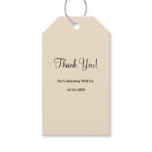Champagne Simple Wedding Gift Labels