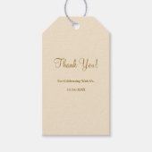Champagne Simple Wedding Gift Labels Cadeaulabel (Voorkant)