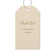 Champagne Simple Wedding Gift Labels