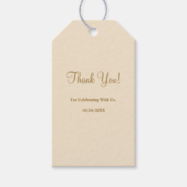 Champagne Simple Wedding Gift Labels Cadeaulabel