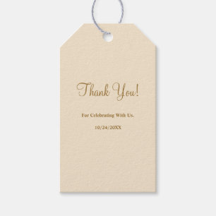 Champagne Simple Wedding Gift Labels Cadeaulabel