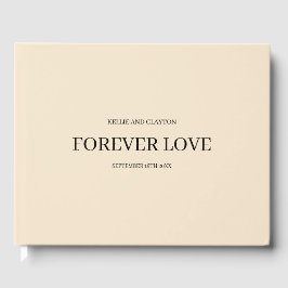 Champagne Simple Wedding Guest Book Gastenboek