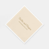 Champagne Simple Wedding Napkins Servet (Hoek)