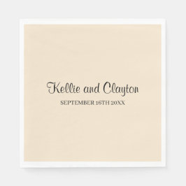 Champagne Simple Wedding Napkins Servet