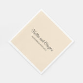 Champagne Simple Wedding Napkins Servet (Hoek)