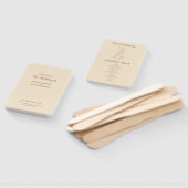 Champagne Simple Wedding Program Hand Fan Handwaaier (Niet-gemonteerd)