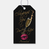 Champagne Sips and  Lips Cadeaulabel (Achterkant)
