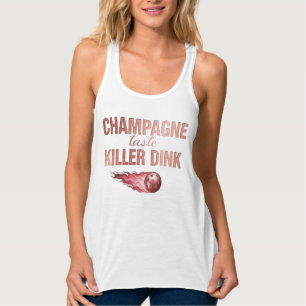 Champagne Smaak Killer Dink   Roze Pickleball Tanktop