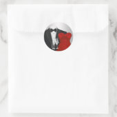 Champagne Smoking Rode Jurk Feest Stickers (Tas)