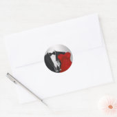 Champagne Smoking Rode Jurk Feest Stickers (Envelop)