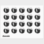 Champagne Smoking Zwart Jurk Feest Stickers (Vel)