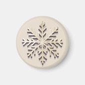 Champagne sneeuwvlok vakantie magneet (Voorkant)