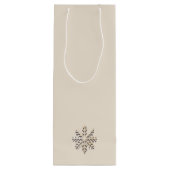 Champagne sneeuwvlok wijnzak wijn cadeautas (Achterkant)