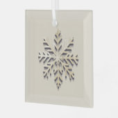 Champagne Snowflake Glass Ornament (Voorkant links)