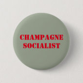 Champagne socialist badge ronde button 5,7 cm (Voorkant)