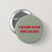 Champagne socialist badge ronde button 5,7 cm (Voorkant /achterkant)