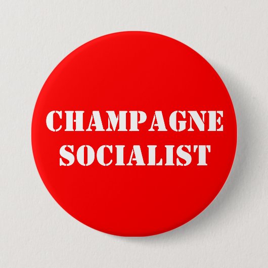 Champagne Socialist Badge Ronde Button 7,6 Cm (Voorkant)