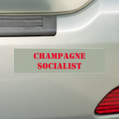 Champagne Socialistische bumpersticker (Op auto)