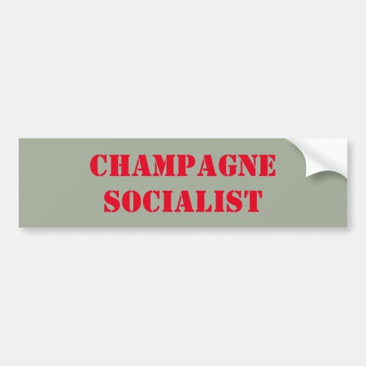 Champagne Socialistische bumpersticker (Voorkant)