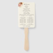 champagne soft roze goudbruin handwaaier (Achterkant)